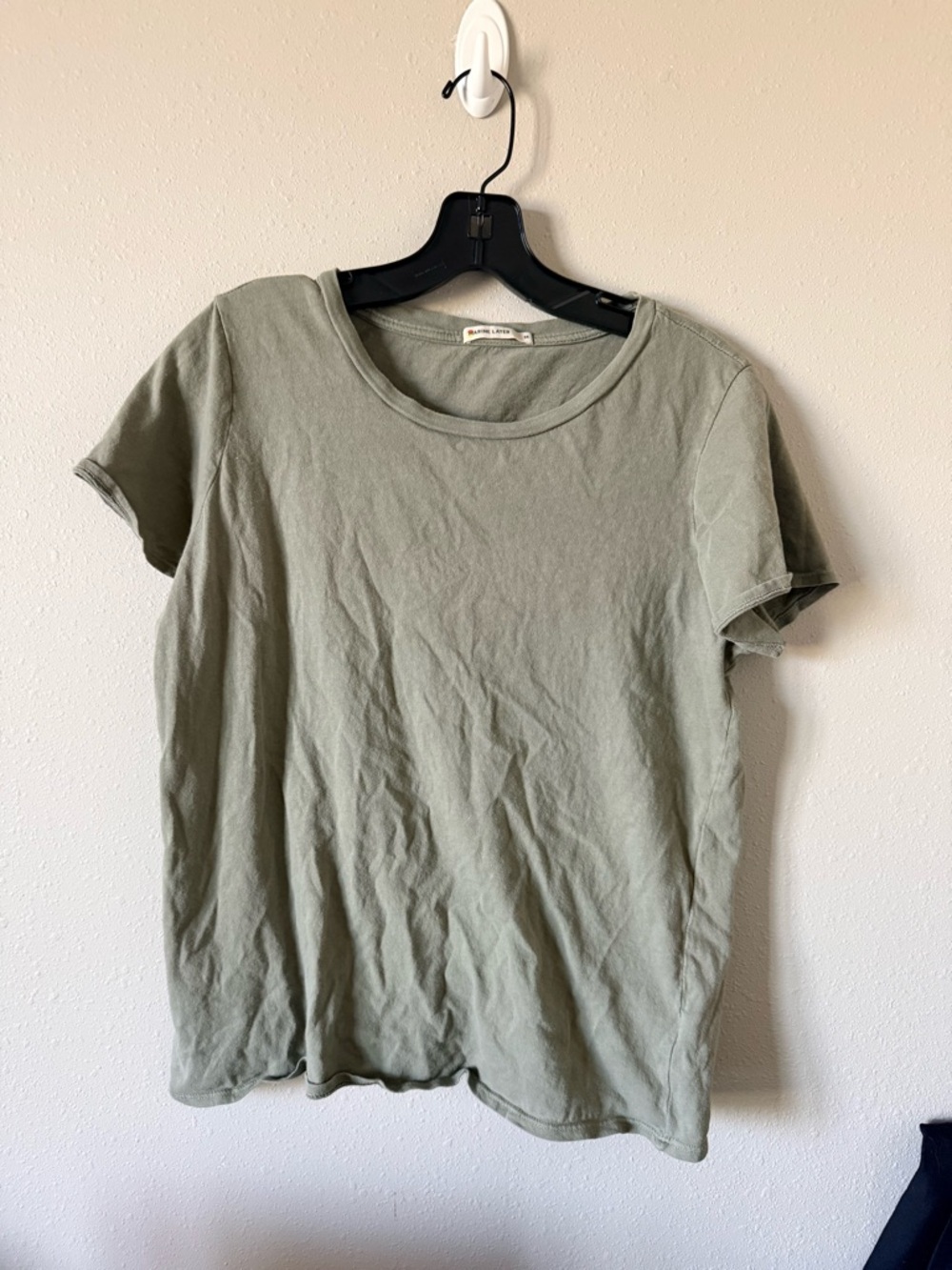 Marine Layer Organic Cotton Olive Green Short Sleeve Tee Medium